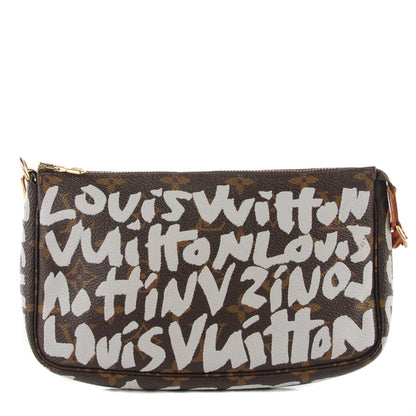 Louis Vuitton Monogram Graffiti Pochette Accessories Silver 1 of 7