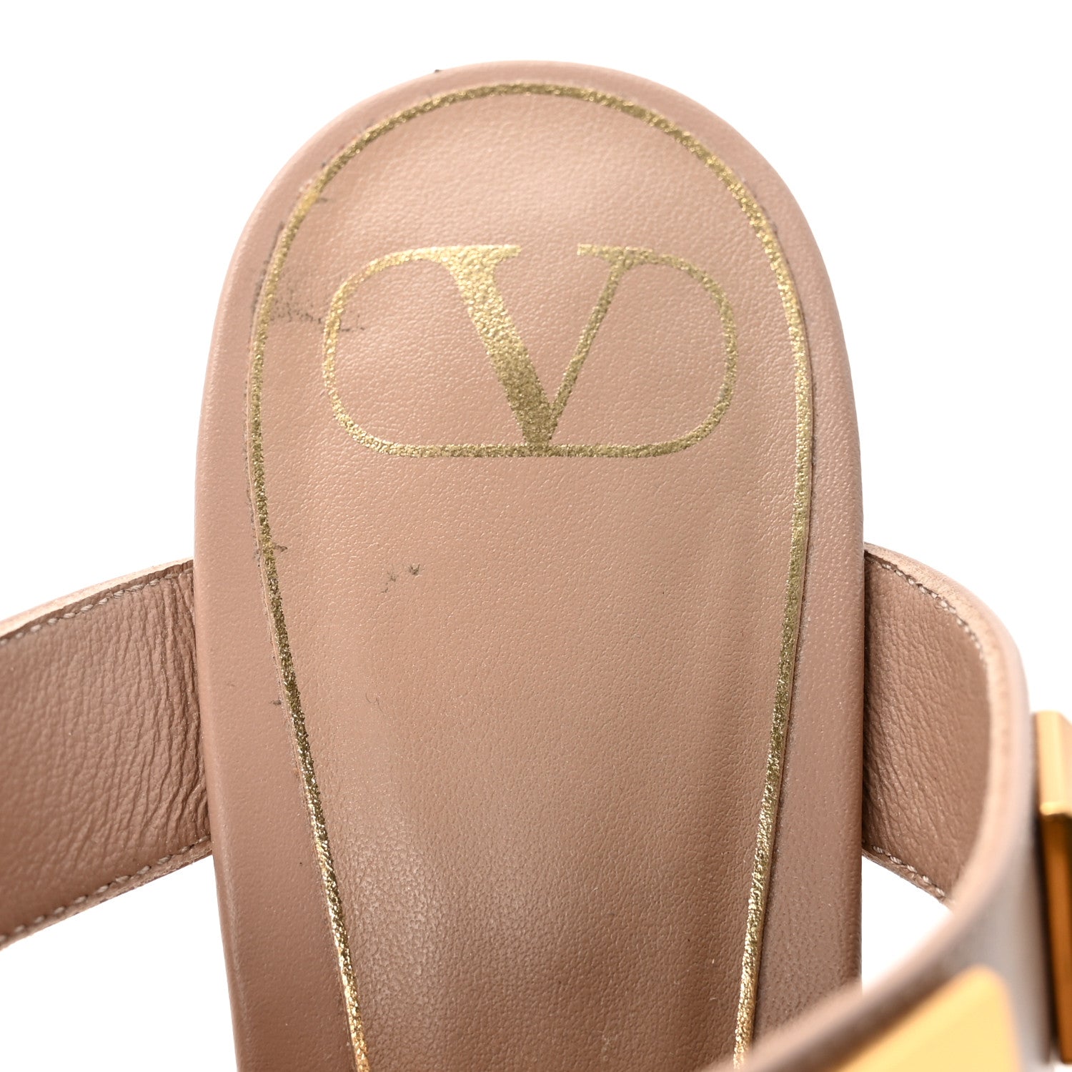 Valentino Garavani Calfskin Roman Stud Ankle Strap 100mm Sandals 40 Rose Cannelle 8 of 10