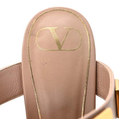 Valentino Garavani Calfskin Roman Stud Ankle Strap 100mm Sandals 40 Rose Cannelle 8 of 10