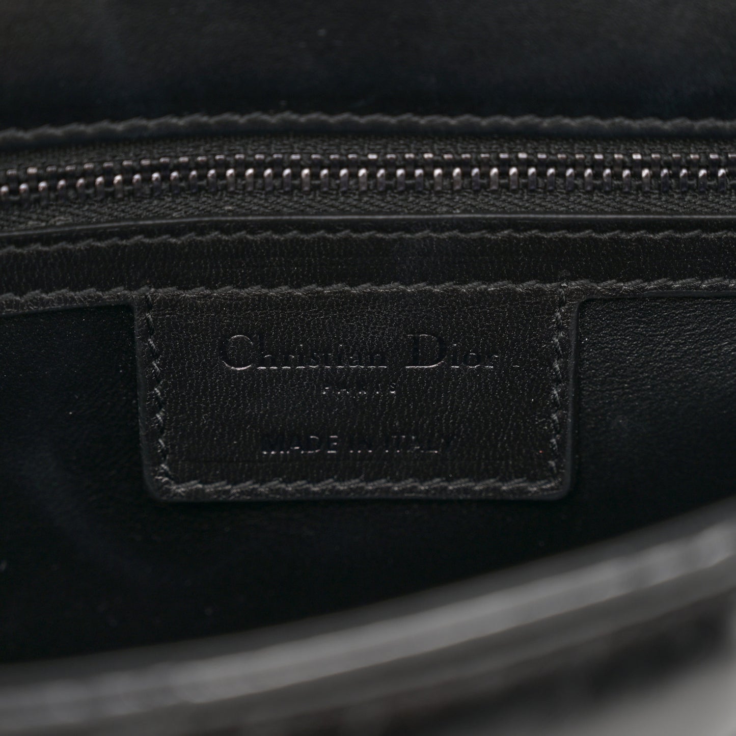 Calfskin Macrocannage Small Caro Bag Black