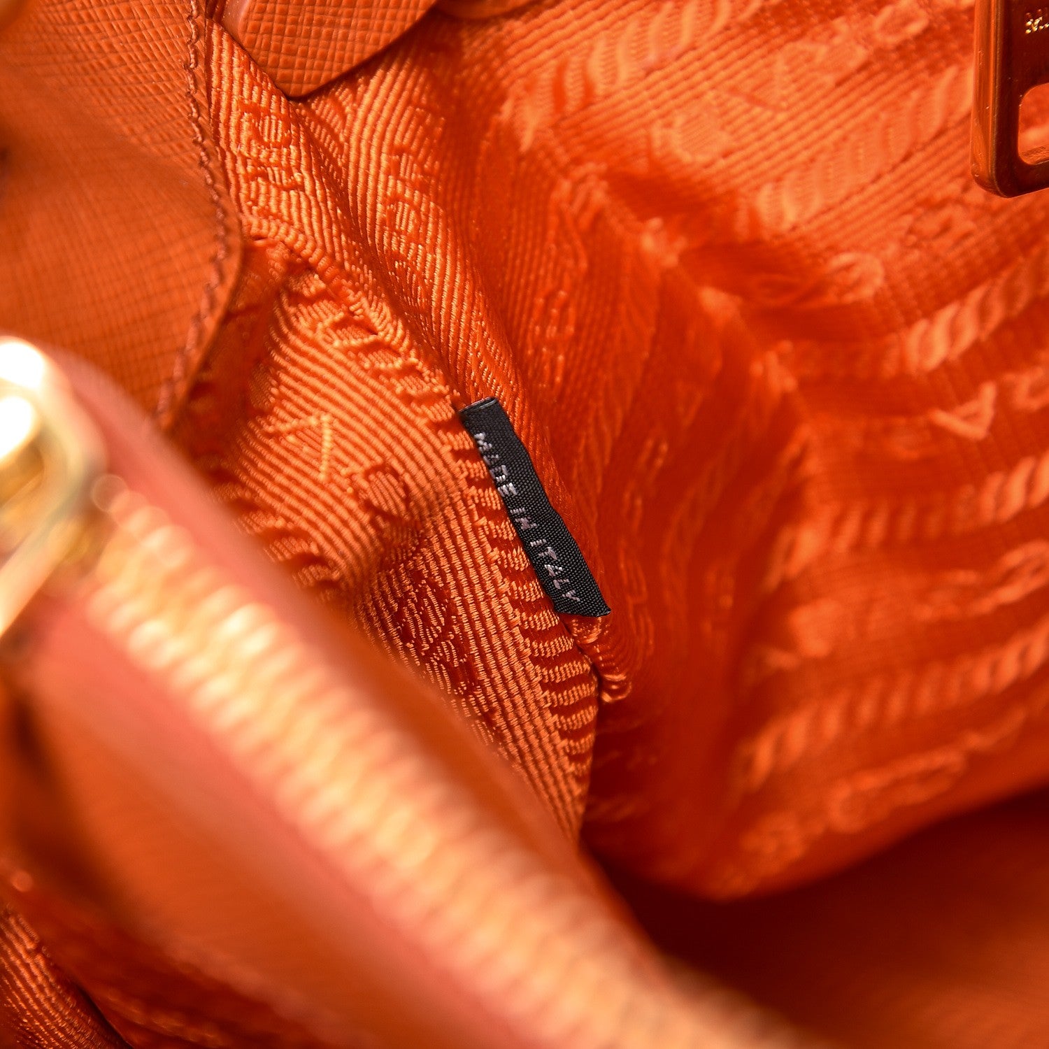 Prada Saffiano Lux Medium Tote Papaya 7 of 12