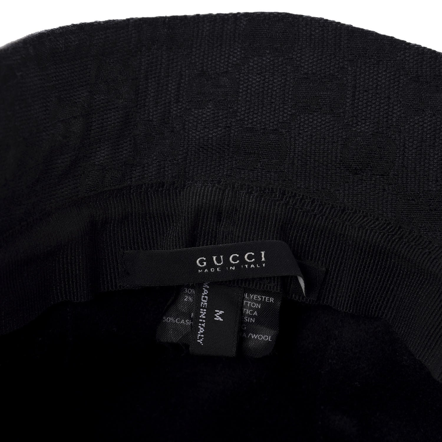 Gucci Monogram Web Bucket Hat M Black 7 of 9