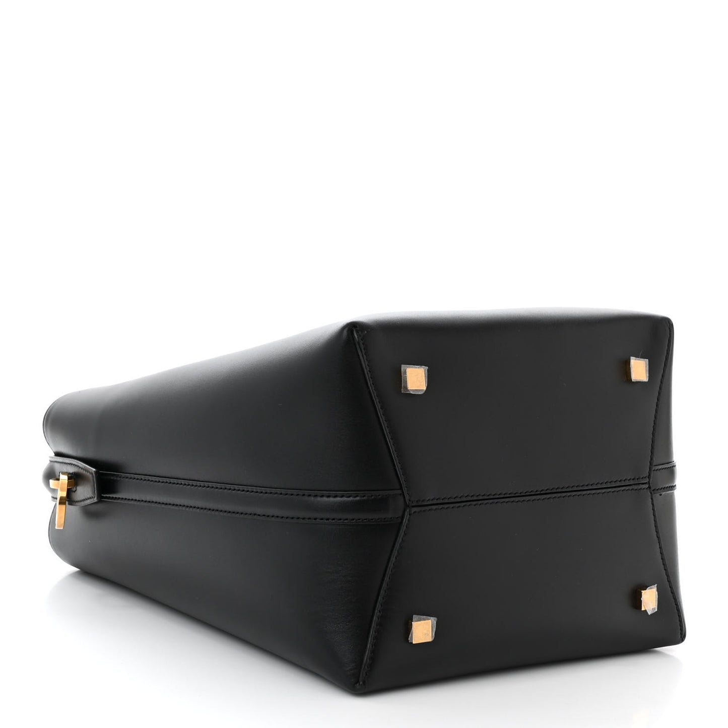 Shiny Calfskin Le 37 Bucket Bag Black