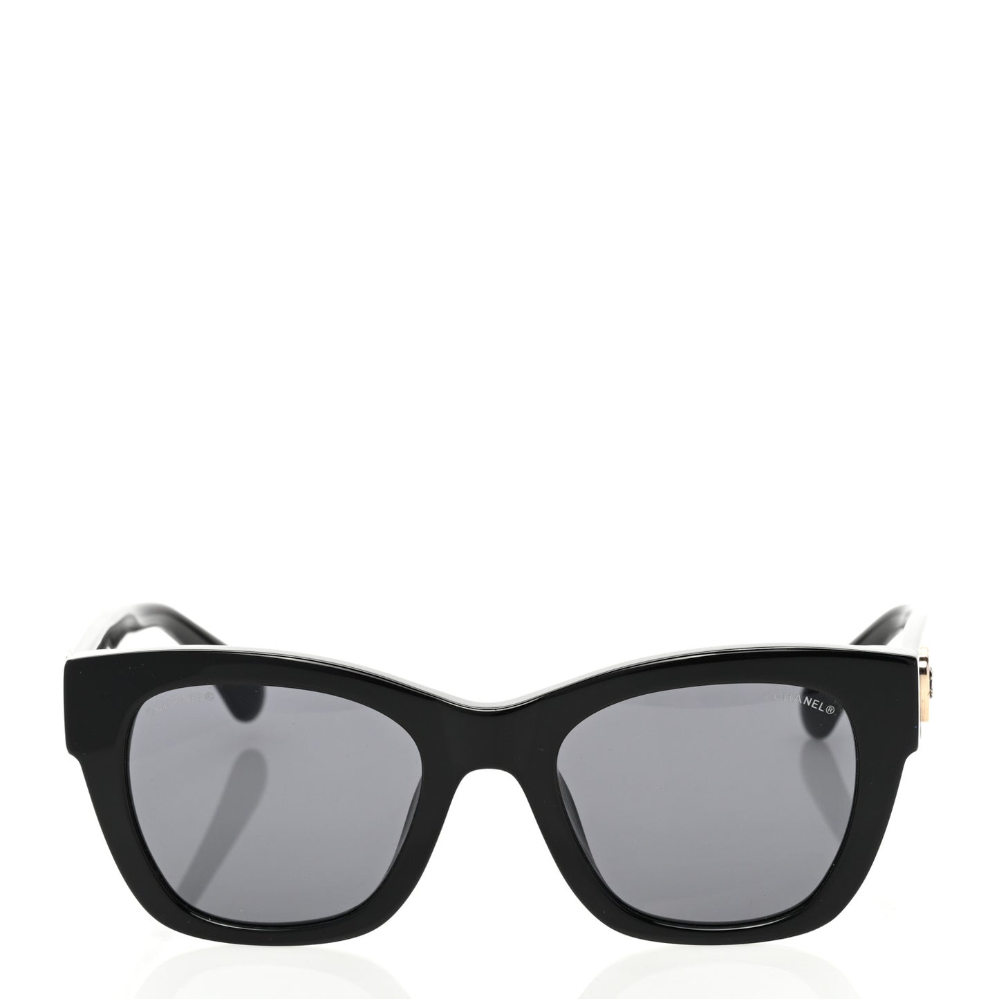 Acetate Square CC Heart Sunglasses 5478 Black