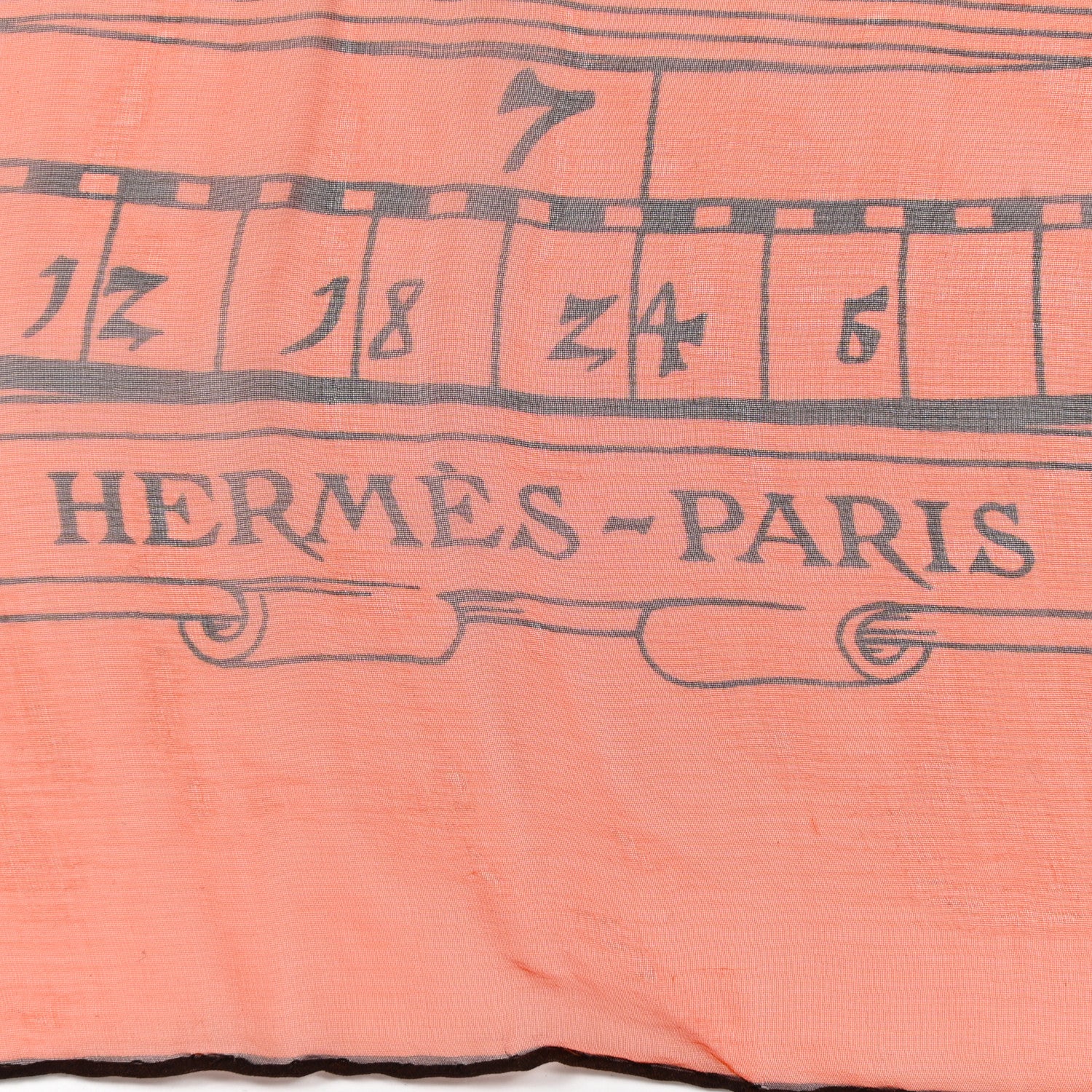 Hermes Silk Muslin Astrologie Sunrise Shawl 140 Camel Beige Orange 2 of 3