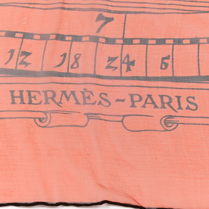 Hermes Silk Muslin Astrologie Sunrise Shawl 140 Camel Beige Orange 2 of 3