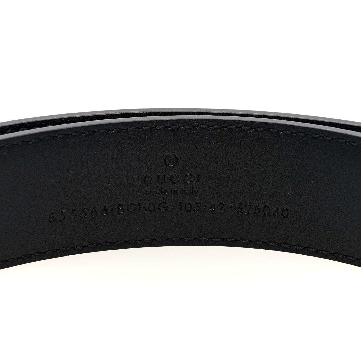 Gucci Selleria Calfskin G 30mm Belt 105 42 Black 3 of 4
