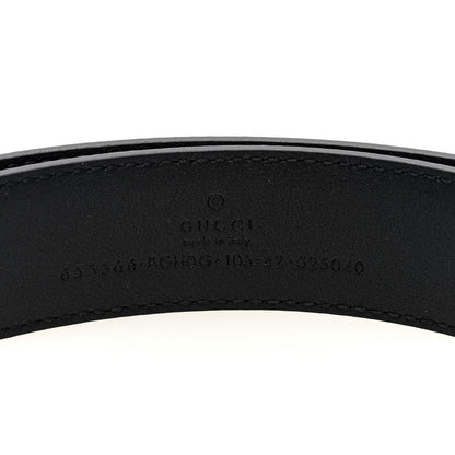 Gucci Selleria Calfskin G 30mm Belt 105 42 Black 3 of 4