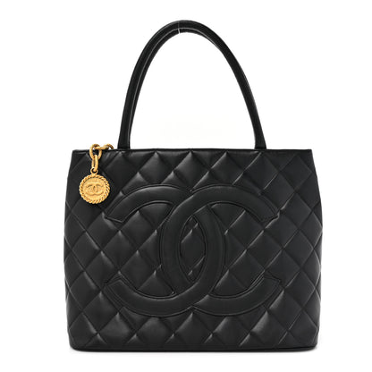Chanel Lambskin Quilted Medallion Tote Black 1 of 15