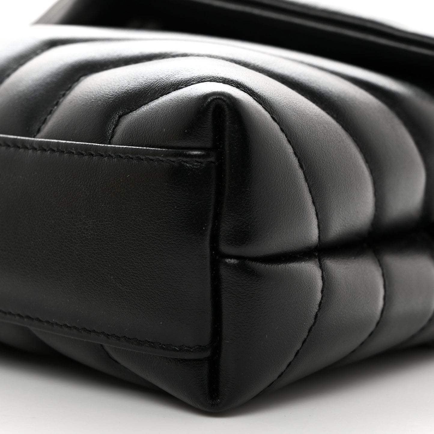 Calfskin Y Quilted Monogram Toy Loulou Crossbody Bag Black