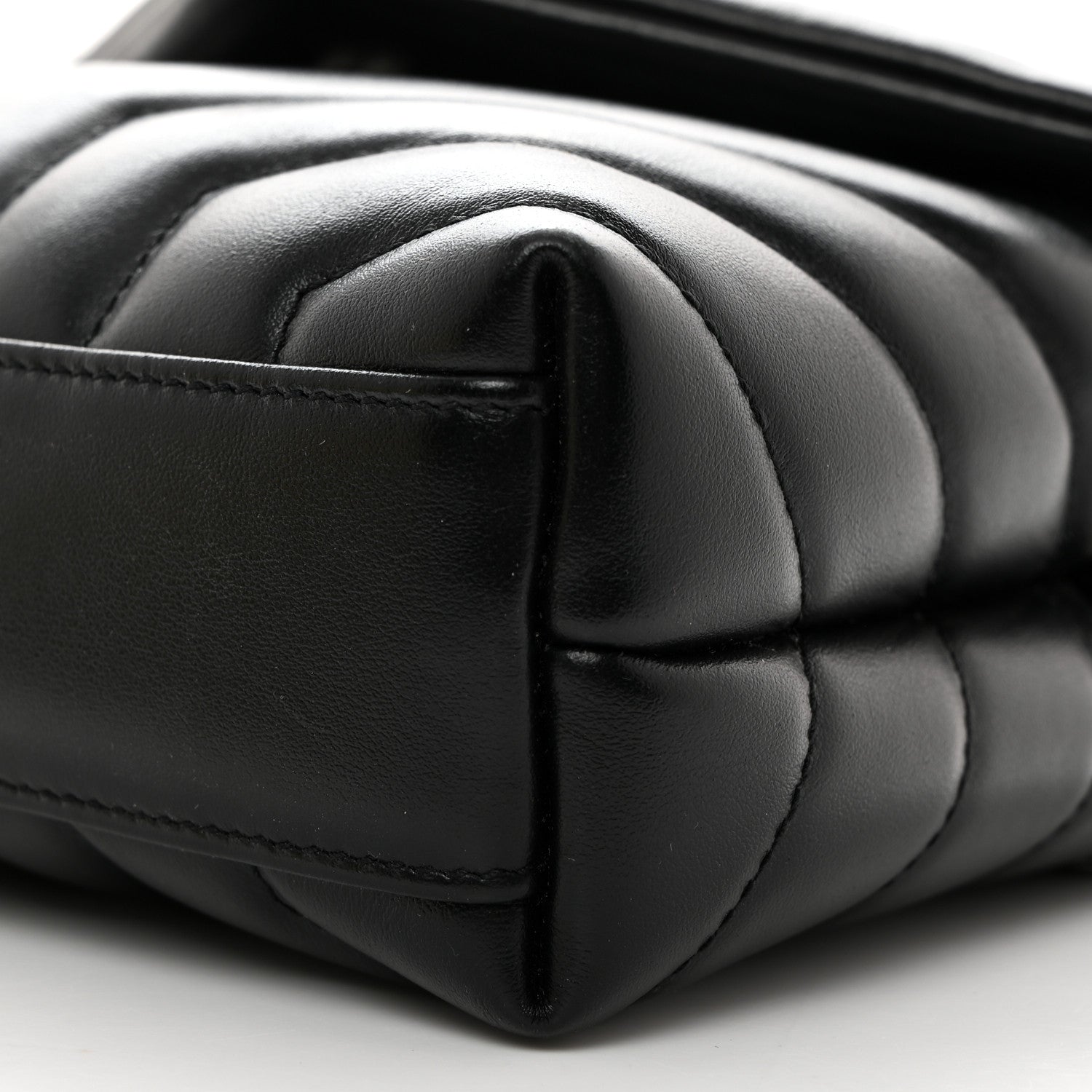 Saint Laurent Calfskin Y Quilted Monogram Toy Loulou Crossbody Bag Black 10 of 11