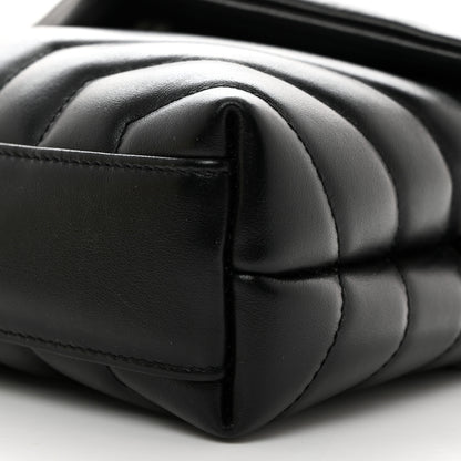 Saint Laurent Calfskin Y Quilted Monogram Toy Loulou Crossbody Bag Black 10 of 11