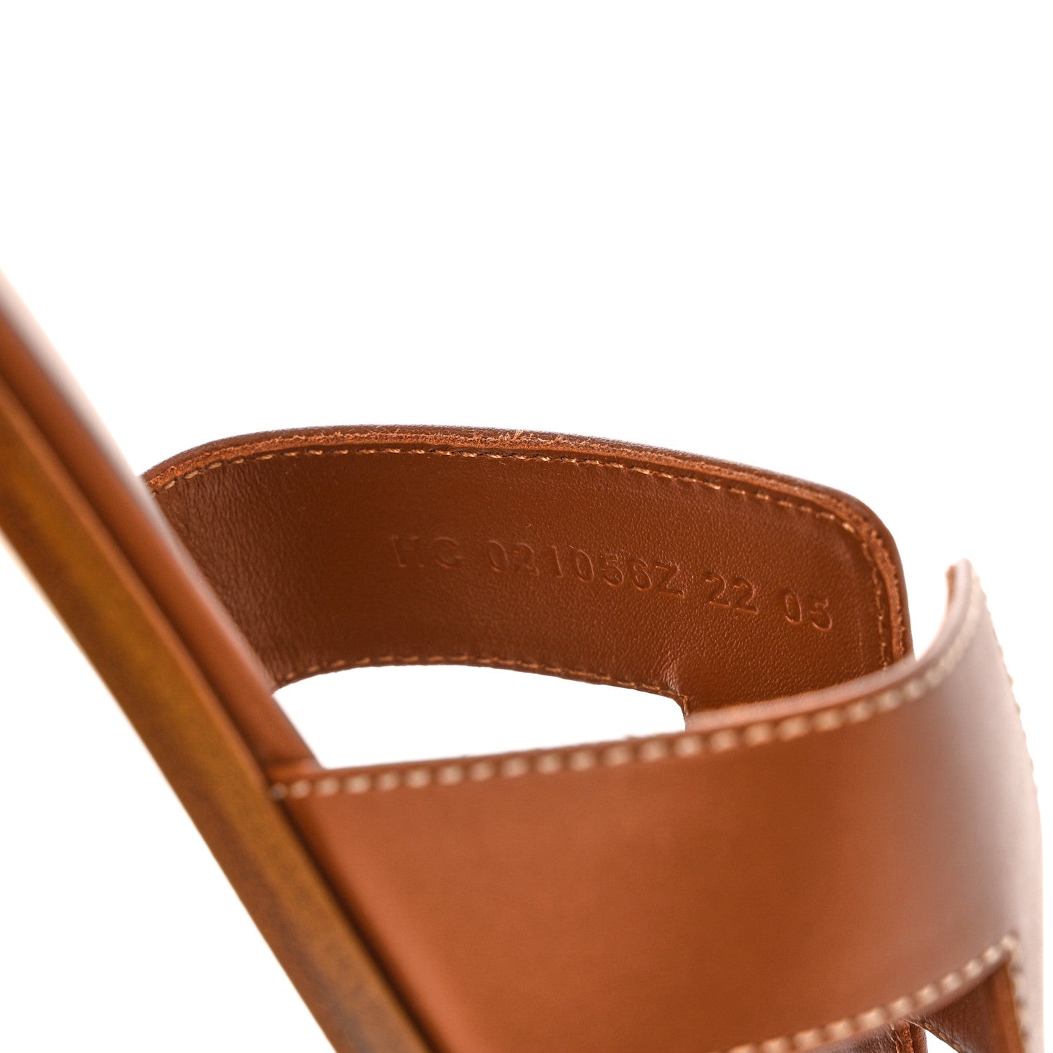 Hermes Box Calfskin Oran Sandals 37 Gold 8 of 8