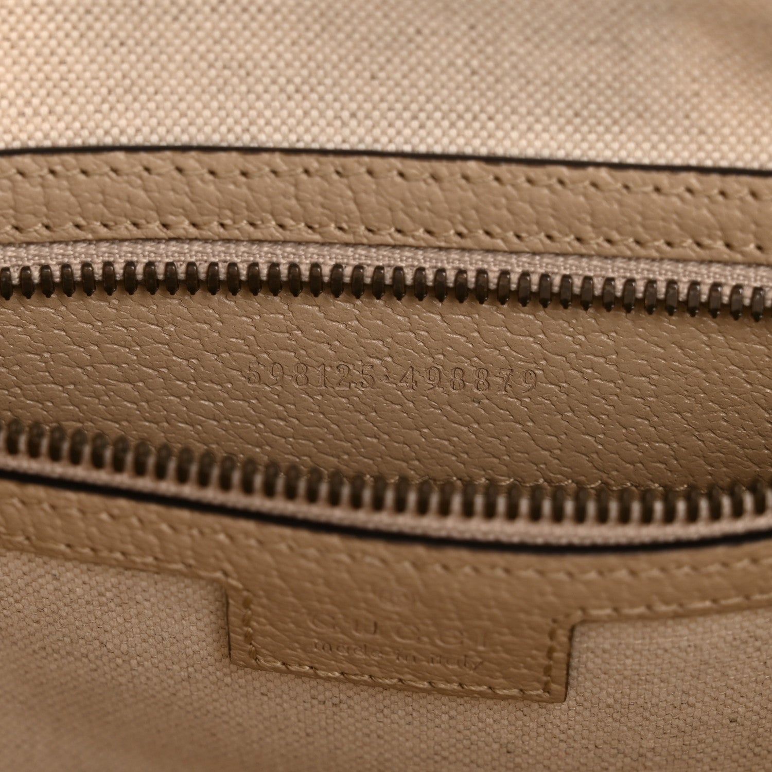 Gucci GG Supreme Monogram Textured Dollar Calfskin Web Small Ophidia Half Moon Hobo Beige Mystic White Oatmeal 12 of 21
