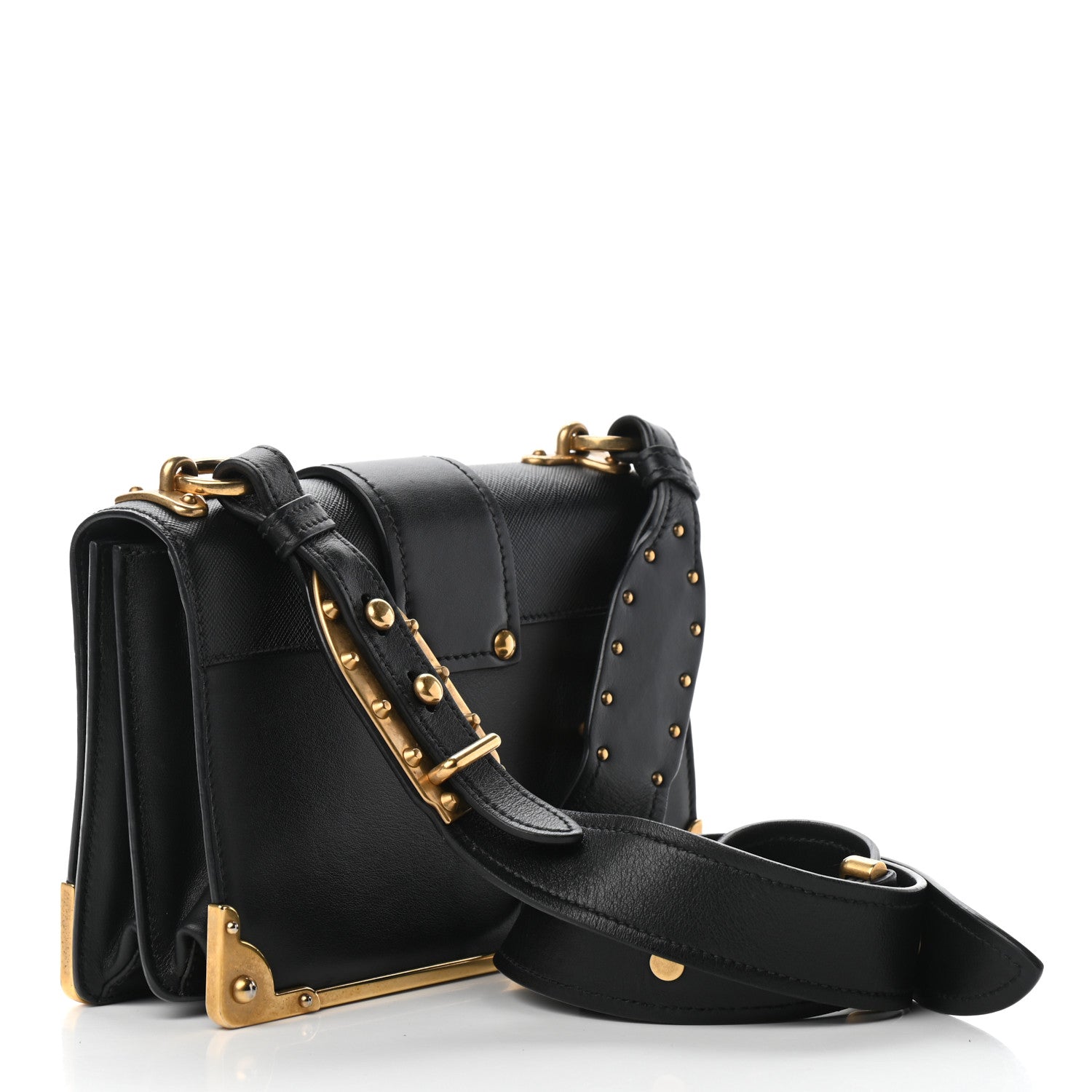 Prada City Calf Saffiano Cahier Bag Black 2 of 8