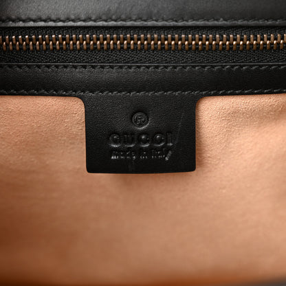 Gucci GG Supreme Monogram Small Osiride Top Handle Bag Black Gold 6 of 15