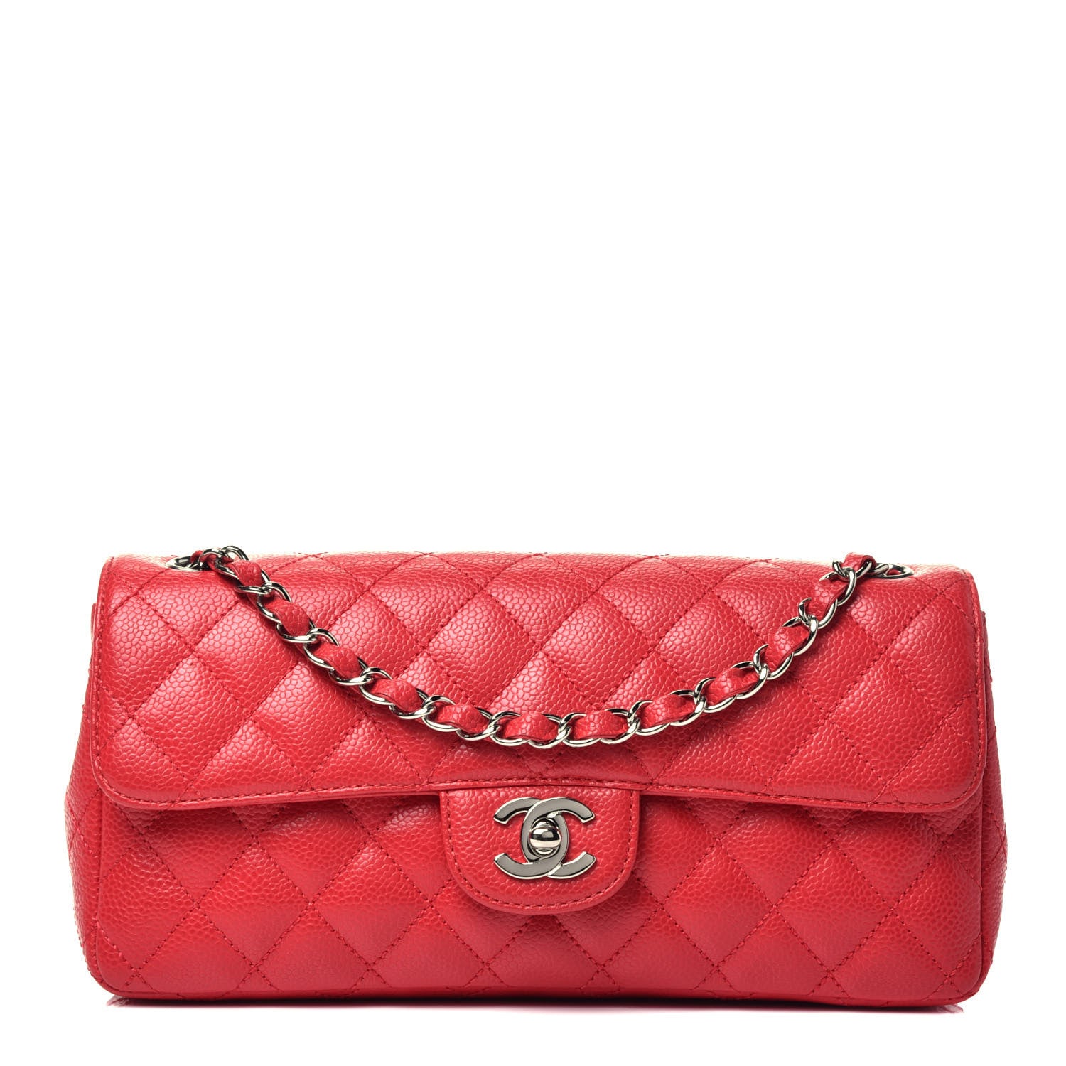 Chanel Caviar Quilted East West Flap Red 1 of 9