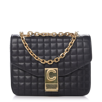 Celine Calfskin Quilted Small C Bag Black 1 of 9