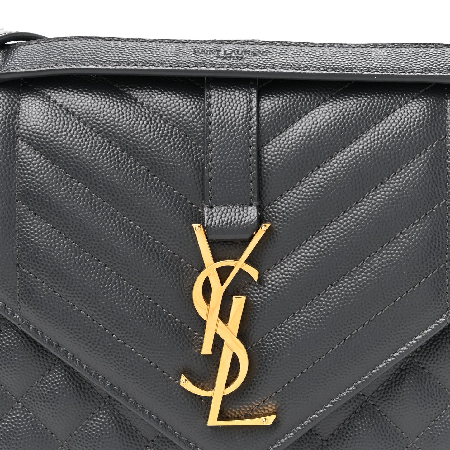 Grain De Poudre Textured Mixed Matelasse Triquilt Medium Monogram Satchel Dark Smog