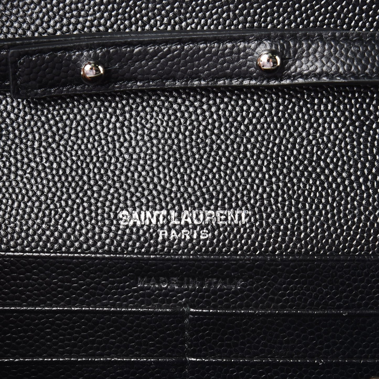 Grain De Poudre Matelasse Chevron Monogram Chain Wallet Black