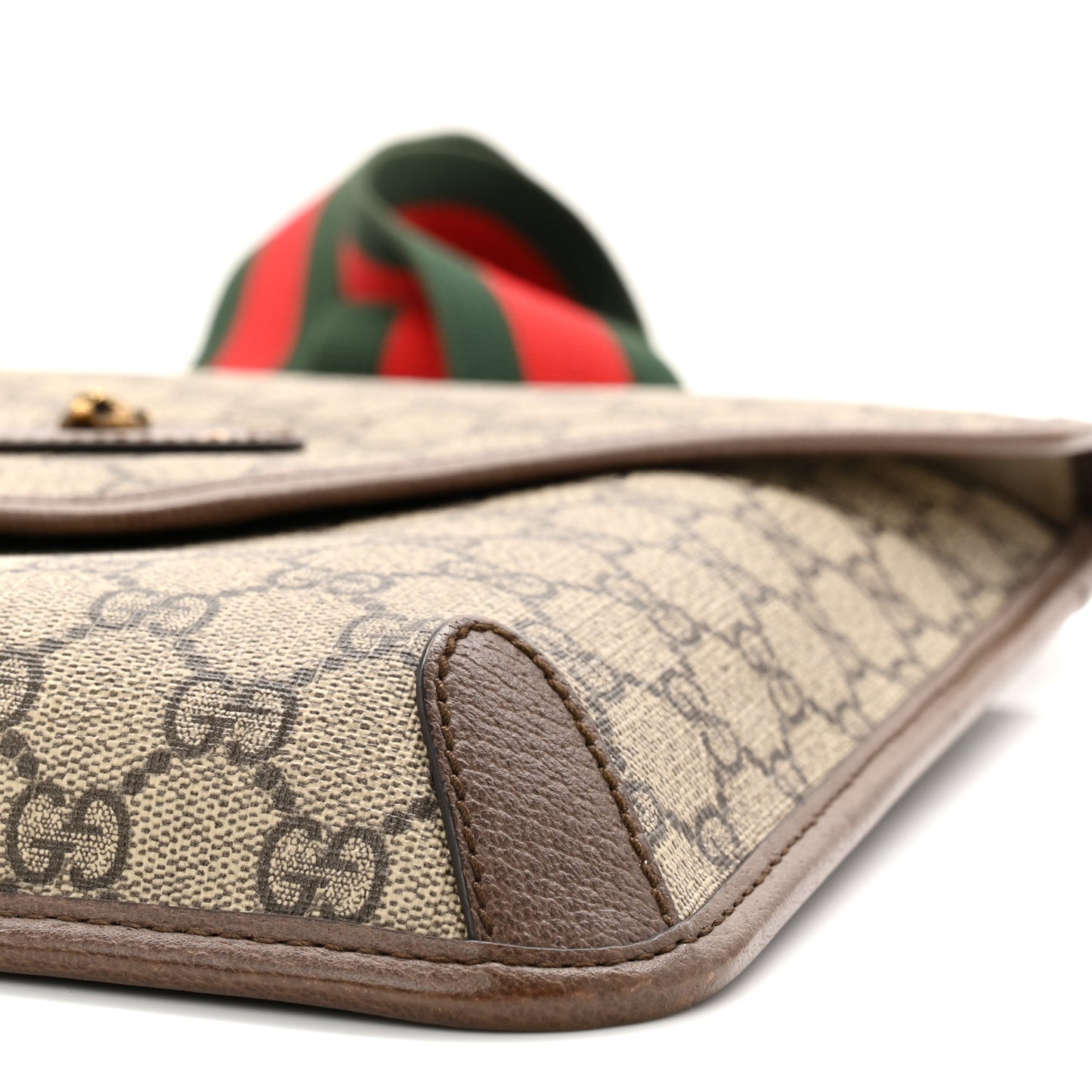 GG Supreme Monogram Web Medium Neo Vintage Flap Messenger Bag Beige New Acero