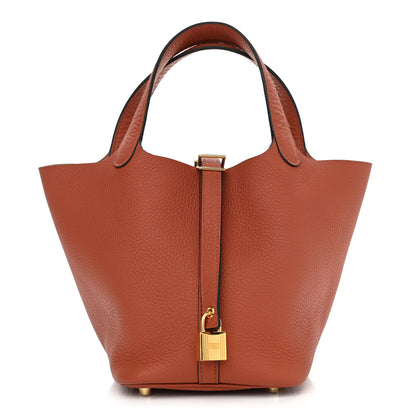 Hermes Taurillon Clemence Picotin Lock 18 PM Cuivre 1 of 11