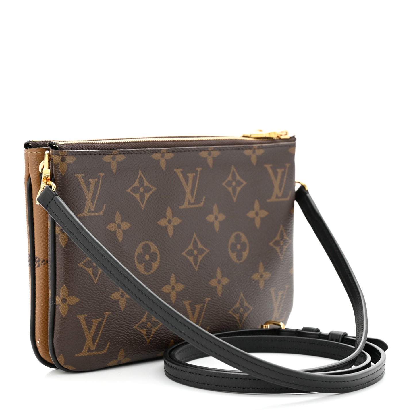 Reverse Monogram Giant Double Zip Pochette