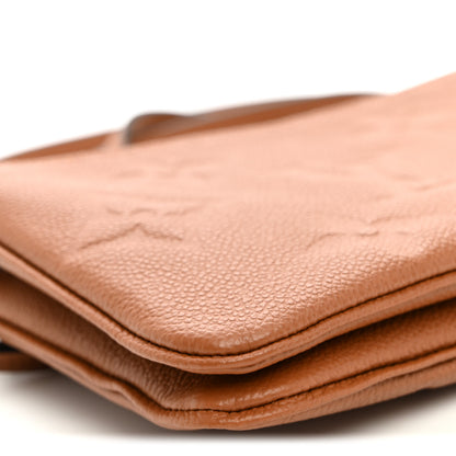 Louis Vuitton Empreinte Monogram Giant Double Zip Pochette Caramel 8 of 9