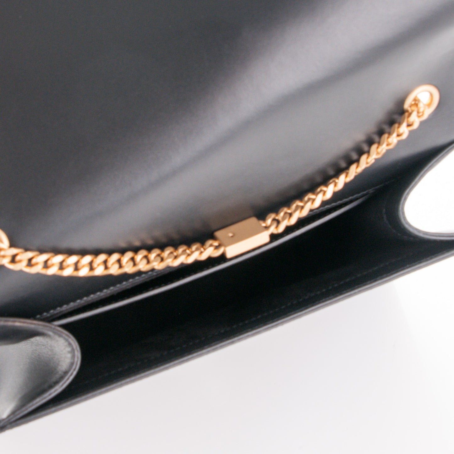 Smooth Calfskin Medium Classic Monogram Kate Tassel Satchel Black