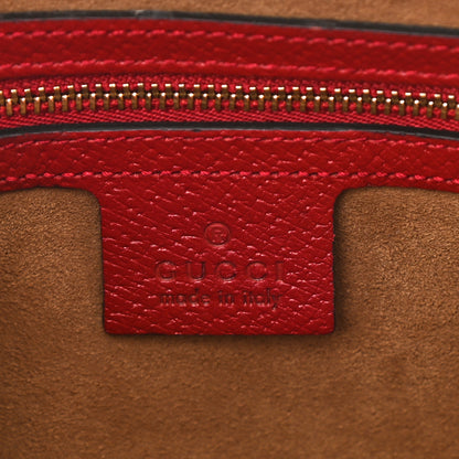 Gucci GG Supreme Monogram Tian Small Boston Beige Multicolor Red 6 of 8