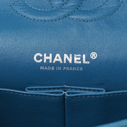 Chanel Iridescent Caviar Quilted Medium Double Flap Blue 5 of 10