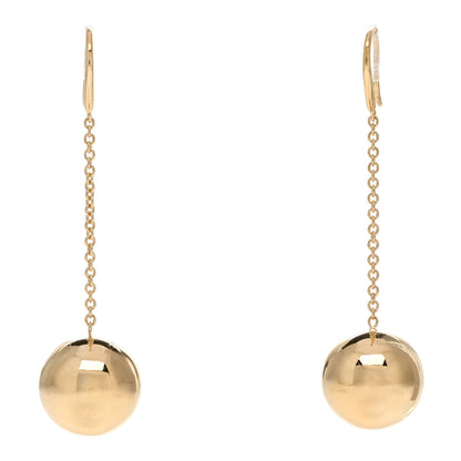 Tiffany 18K Yellow Gold 14mm HardWear Ball Hook Drop Earrings 1 of 3