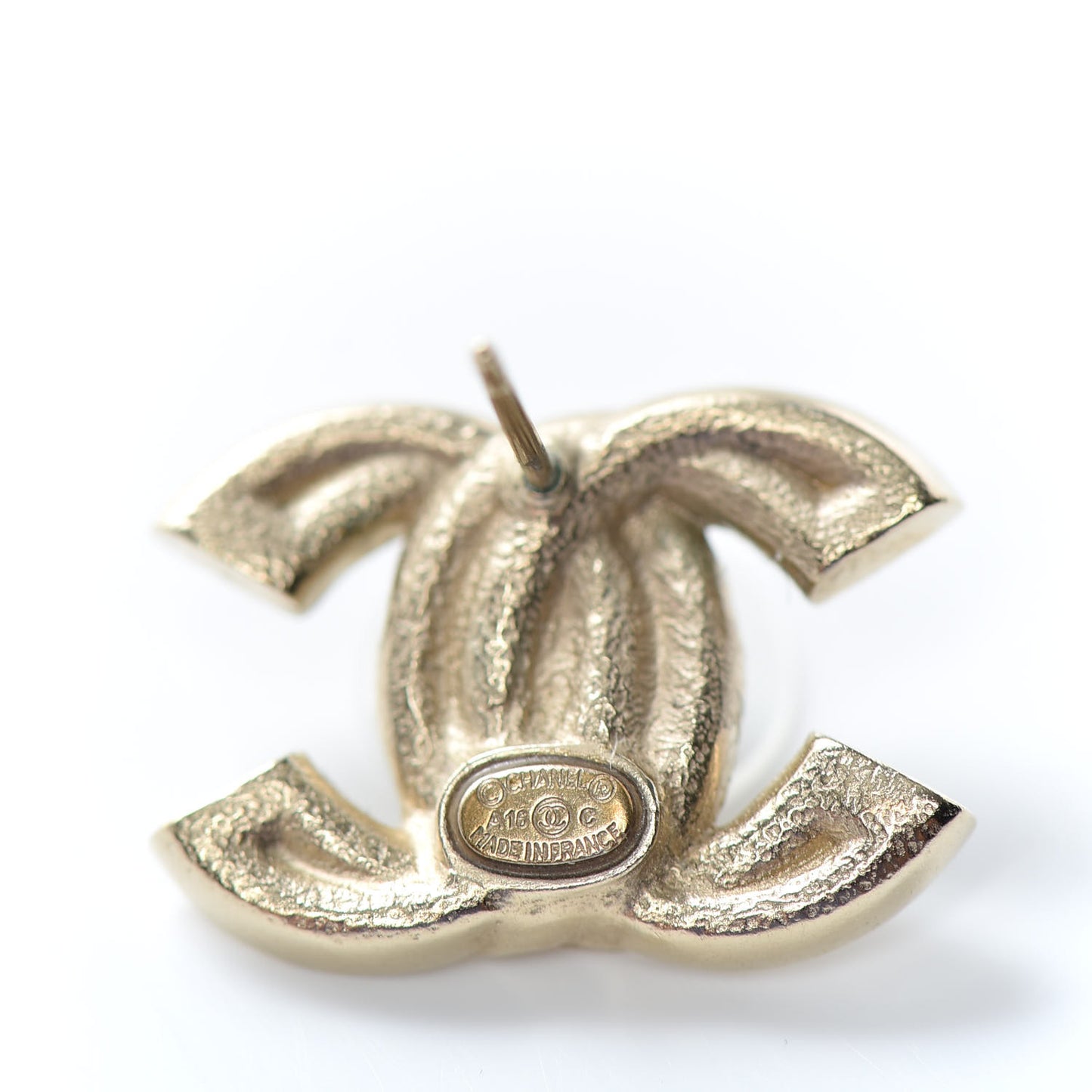 Crystal Timeless CC Earrings Light Gold