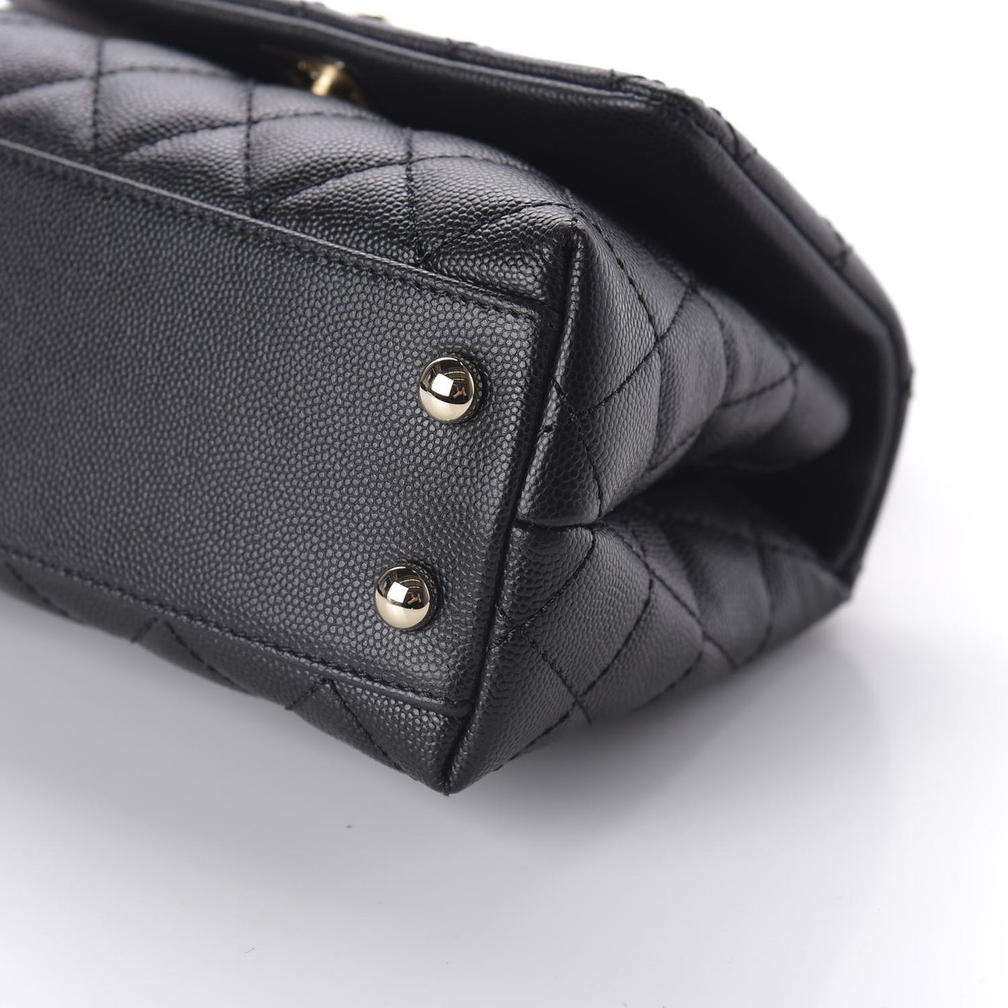 Caviar Quilted Extra Mini Coco Handle Flap Black