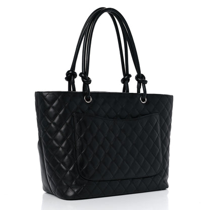 Chanel Calfskin Quilted Large Cambon Tote Black 3 of 11