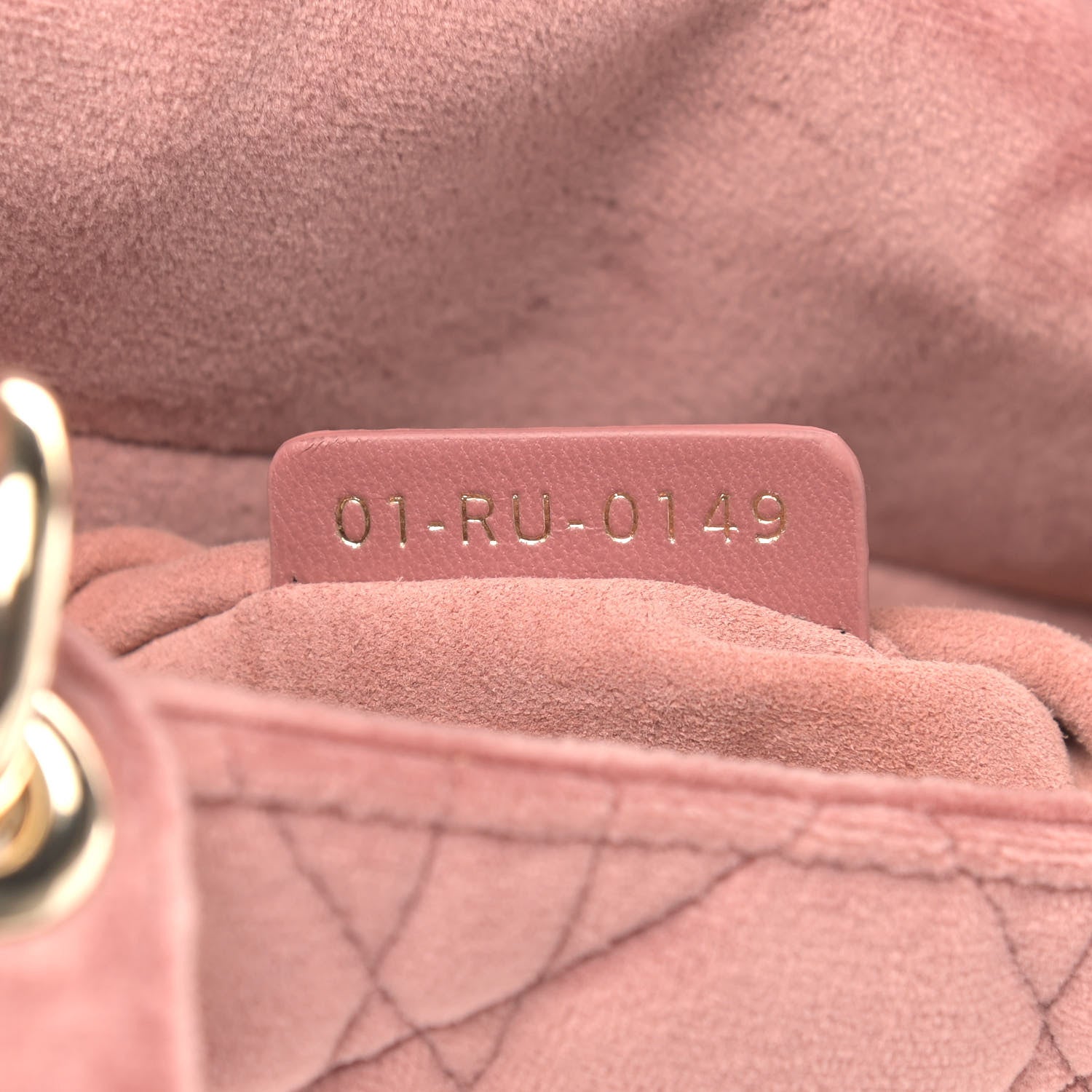 Christian Dior Velvet Mini Lady Dior Pink 7 of 9