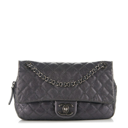 Chanel Iridescent Caviar Quilted Small Chic Flap Dark Silver 1 of 7