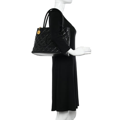 Chanel Caviar Quilted Medallion Tote Black 2 of 15