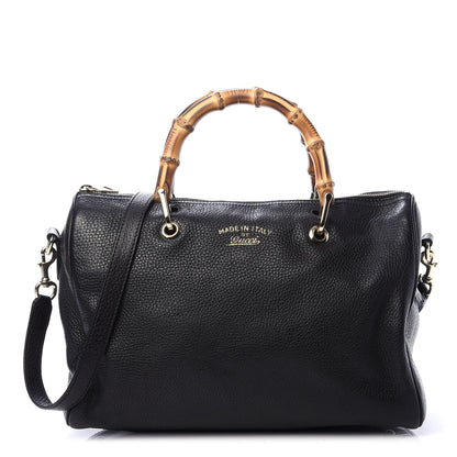 Gucci Calfskin Bamboo Medium Shopper Boston Black 1 of 13