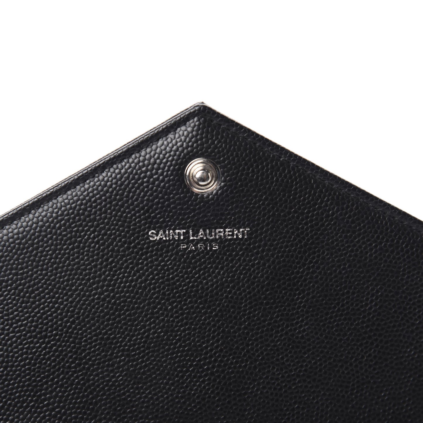 Grain De Poudre Matelasse Chevron Monogram Chain Wallet Black