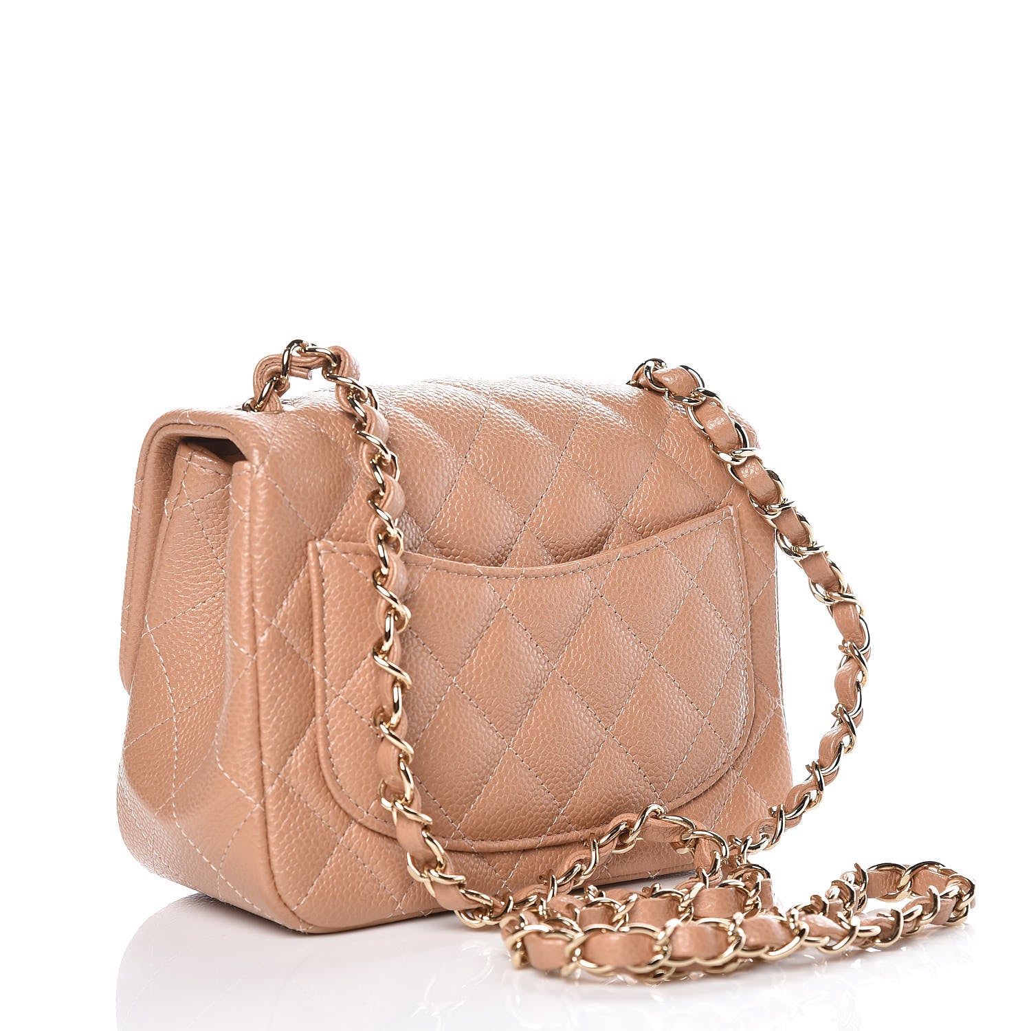 Chanel Caviar Quilted Mini Square Flap Beige 3 of 10