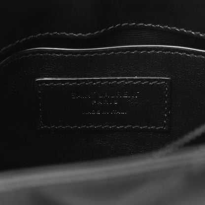 Saint Laurent Calfskin Y Quilted Monogram Monochrome Small Loulou Chain Satchel Black 6 of 9