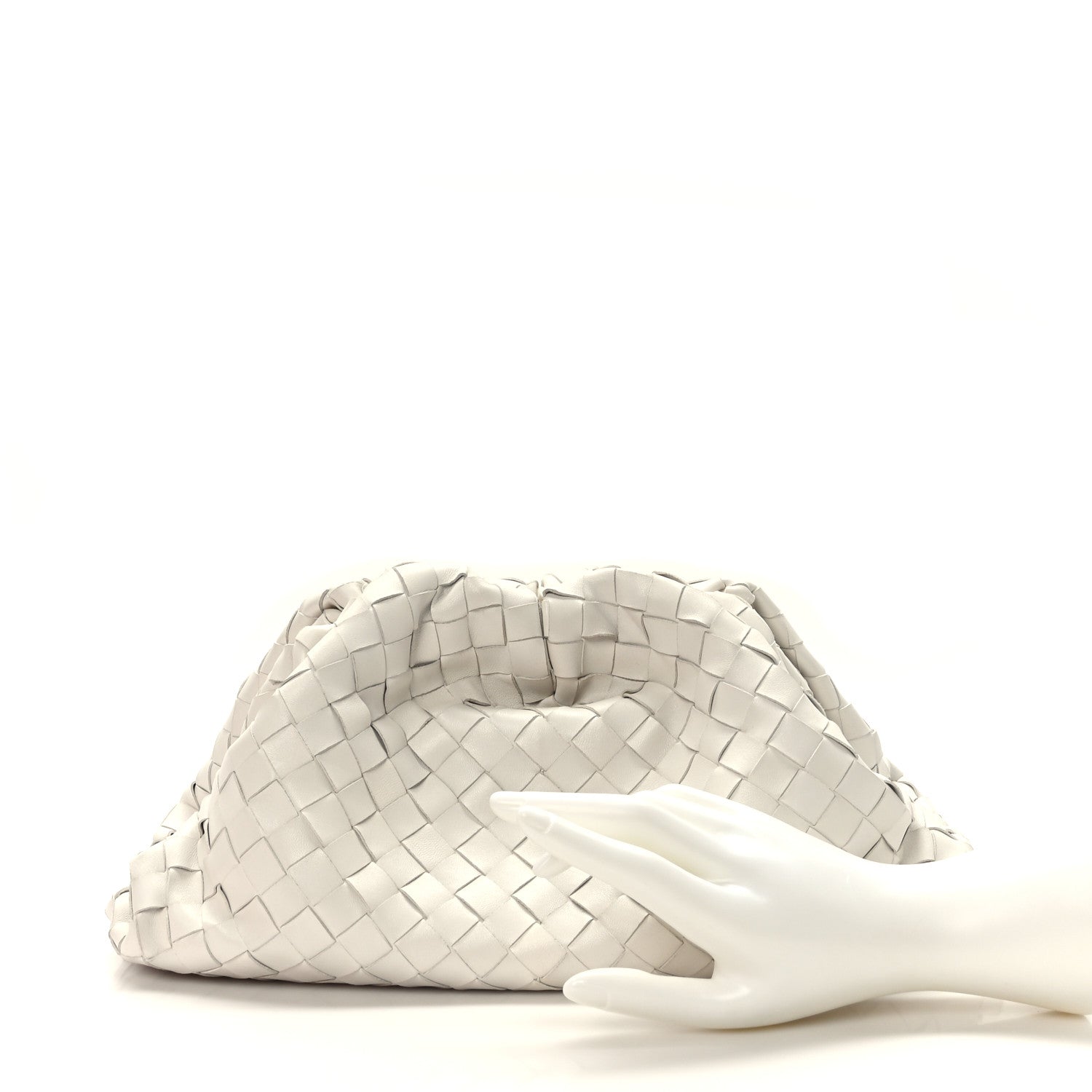 Bottega Veneta Nappa Maxi Intreccio The Pouch Oversized Clutch Plaster 2 of 9