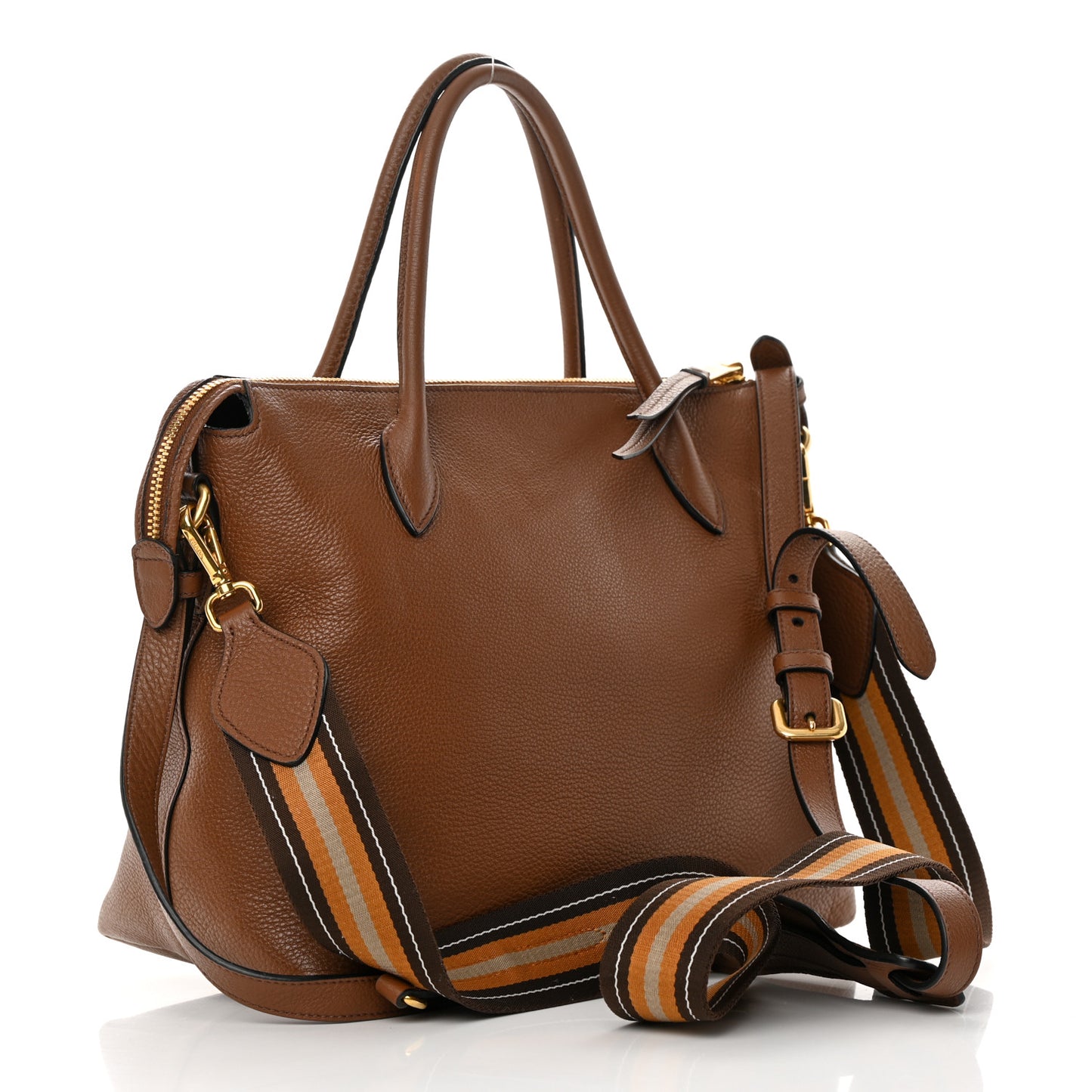 Vitello Daino Shopping Tote Brown