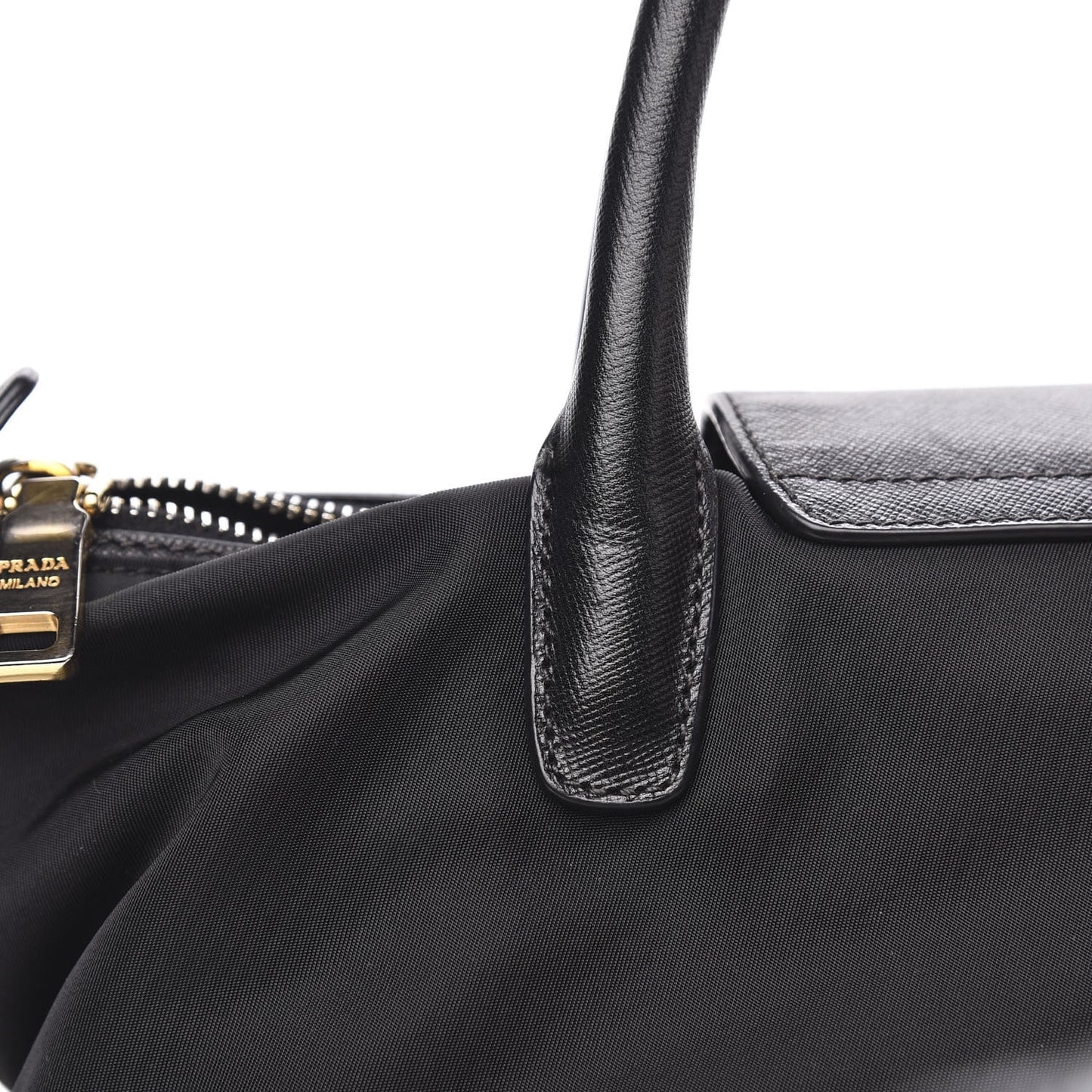 Tessuto Nylon Saffiano Tote Black