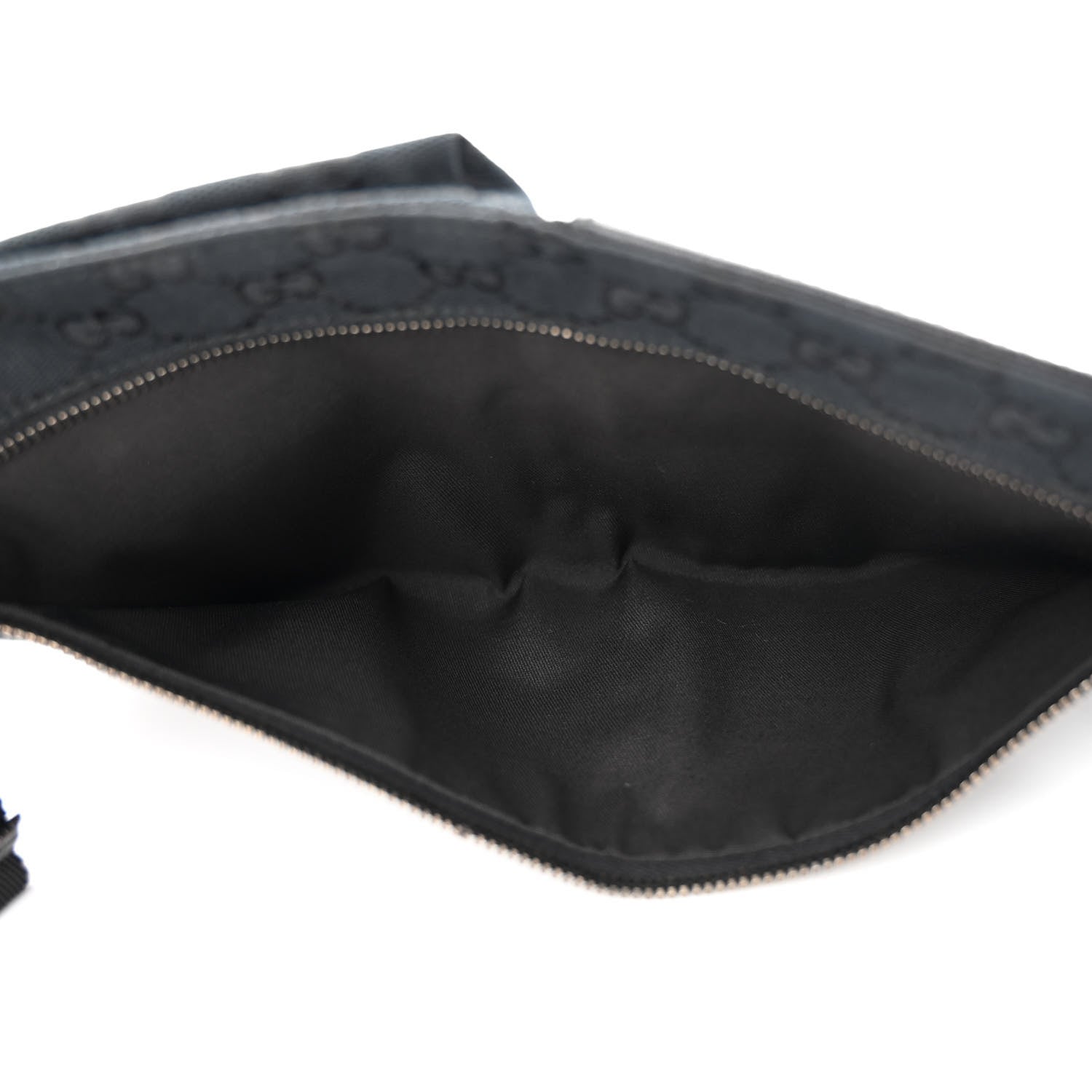 Gucci GG Monogram Web Double Pocket Belt Bag Black 5 of 12
