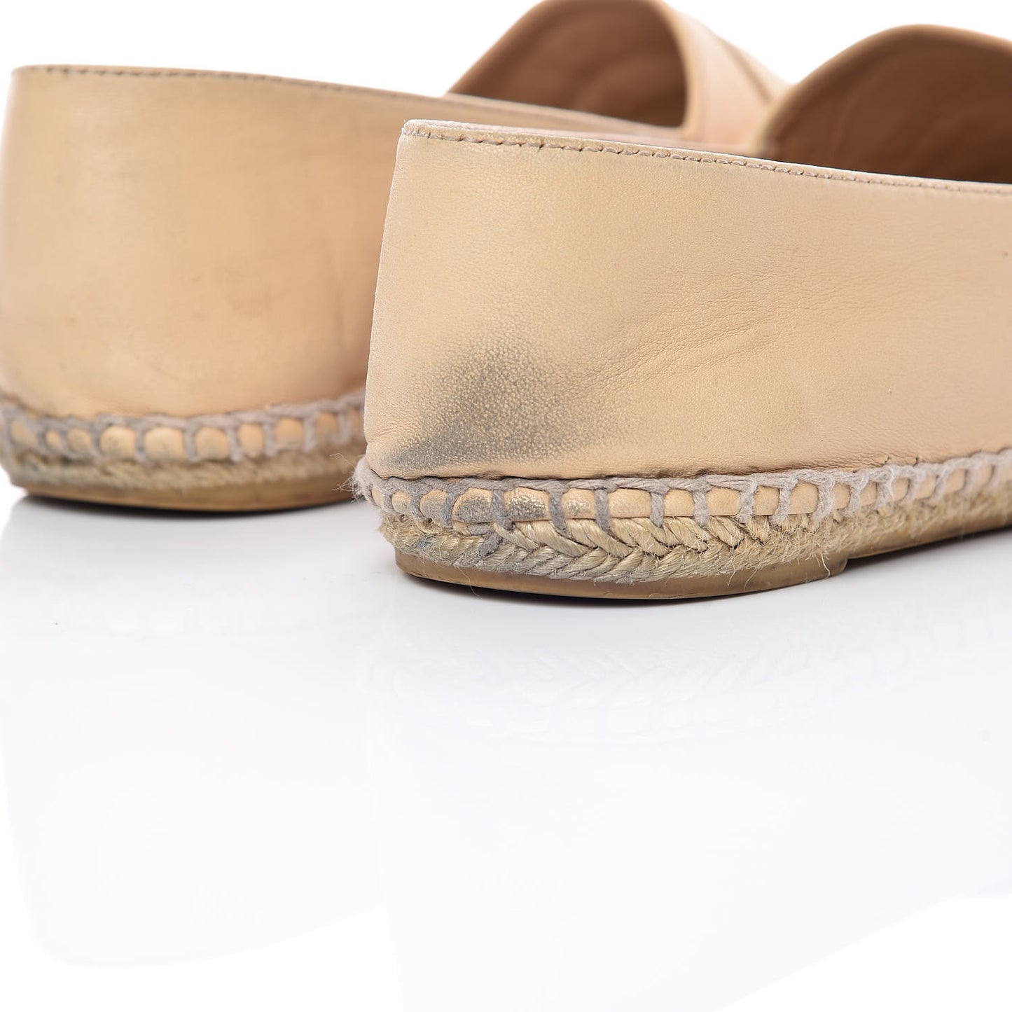 Lambskin CC Espadrilles 38 Beige Black