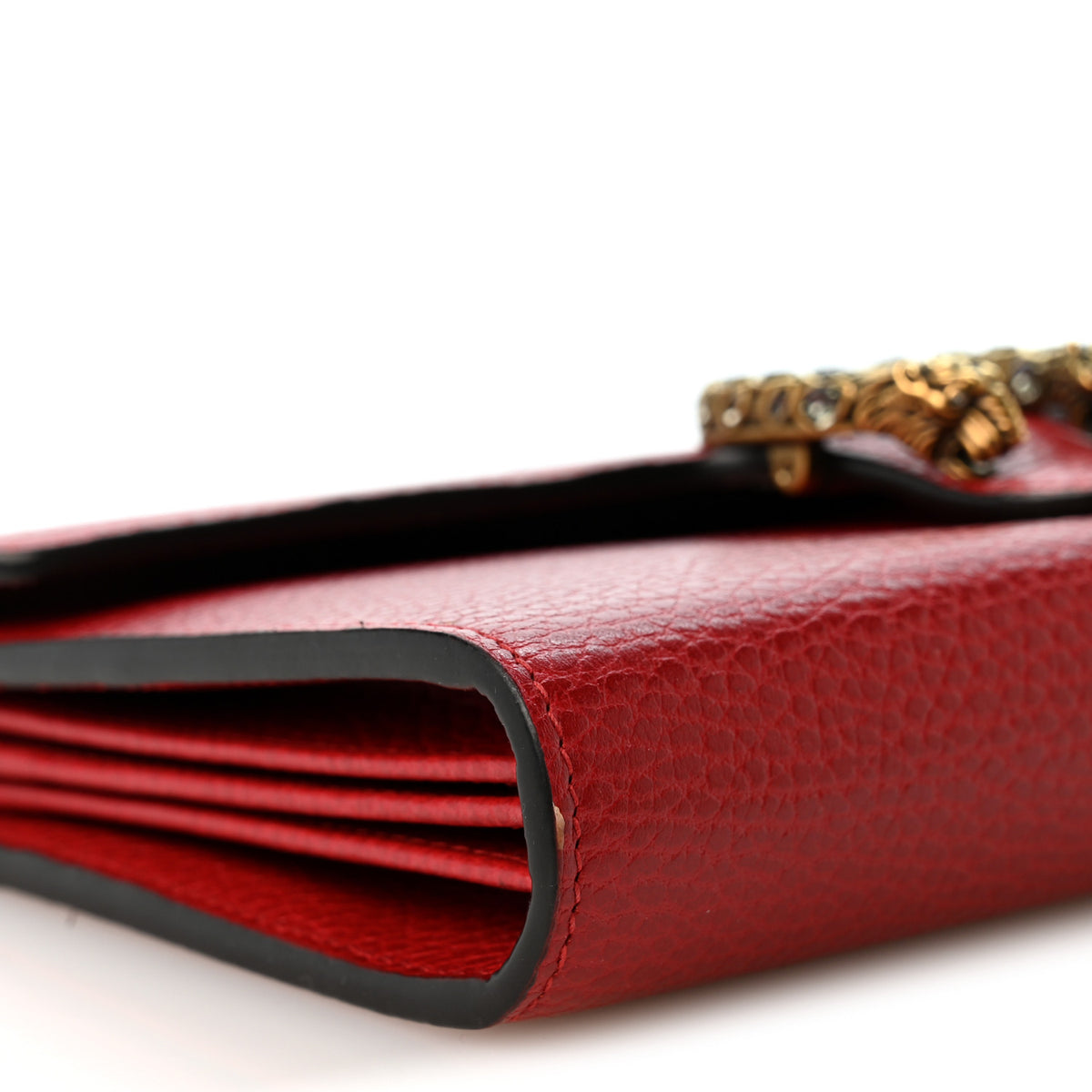 Calfskin Mini Dionysus Chain Wallet Hibiscus Red