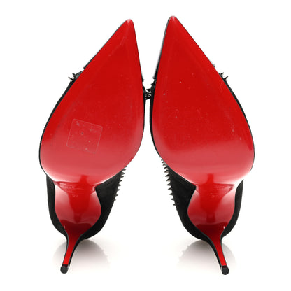 Christian Louboutin Veau Velours Duvette 100 Pumps 37 Black Gun 5 of 7