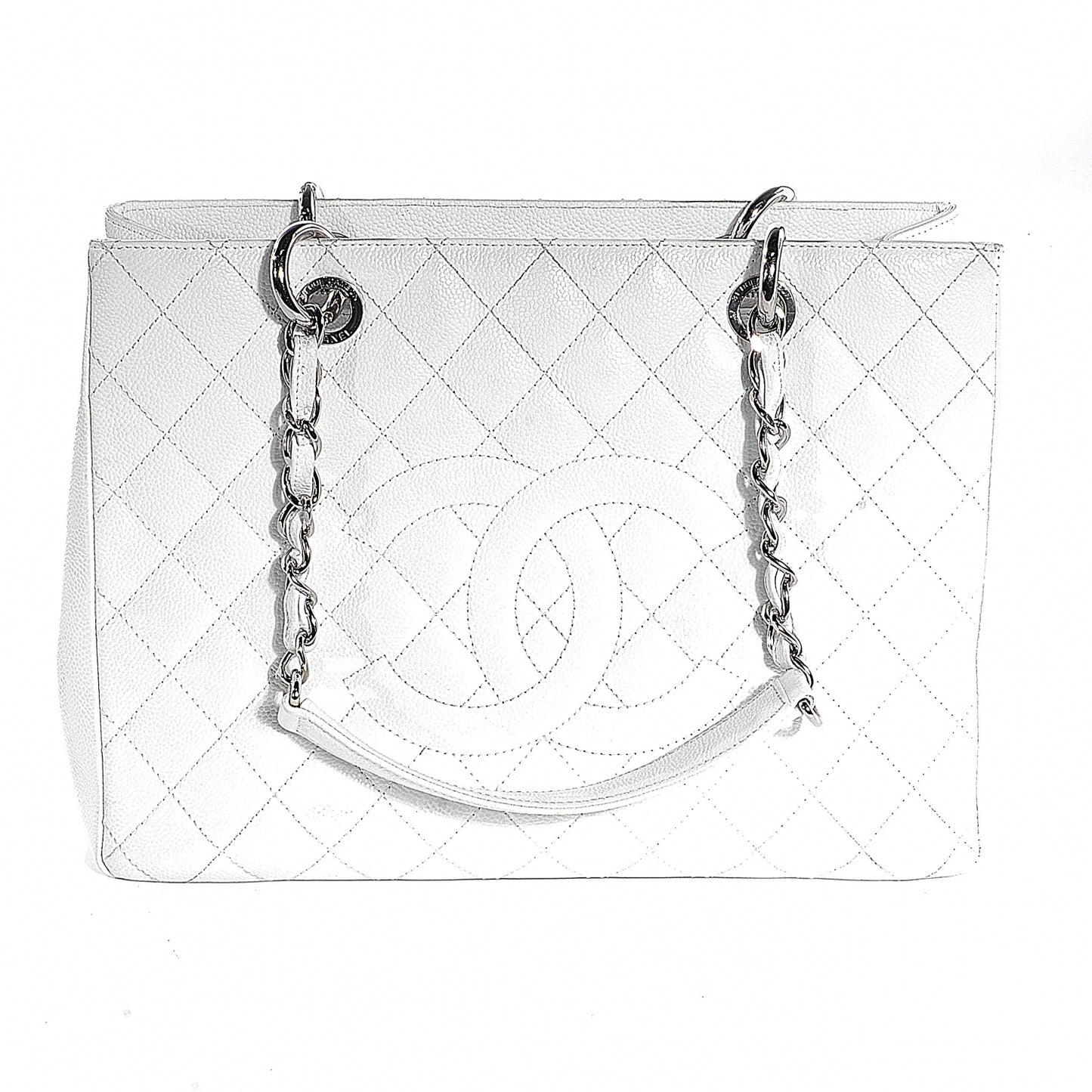 Caviar Grand Shopping Tote GST White